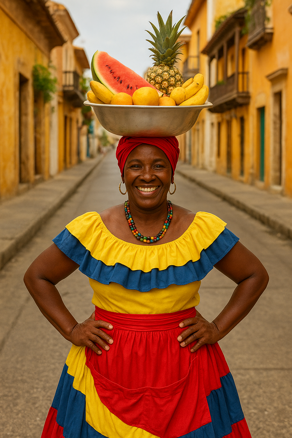 Mujer palenquera en Cartagena